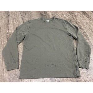 Hollister Cooling Tee Men's Medium Green Solid Long Sleeve Crew Neck T-Shirt